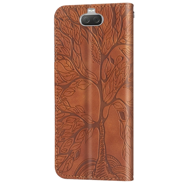 For Sony Xperia 8 Life of Tree Embossing Pattern Horizontal Flip Leather Case with Holder & Card Slot & Wallet & Photo Frame & Lanyard