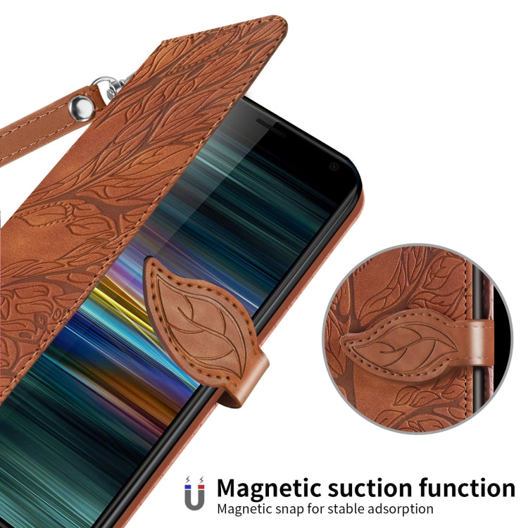 For Sony Xperia 8 Life of Tree Embossing Pattern Horizontal Flip Leather Case with Holder & Card Slot & Wallet & Photo Frame & Lanyard