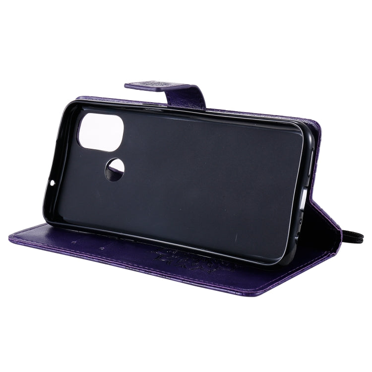 For OnePlus Nord N100 Sun Embossing Pattern Horizontal Flip Leather Case with Card Slot & Holder & Wallet & Lanyard