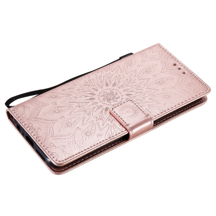 For OnePlus Nord N100 Sun Embossing Pattern Horizontal Flip Leather Case with Card Slot & Holder & Wallet & Lanyard