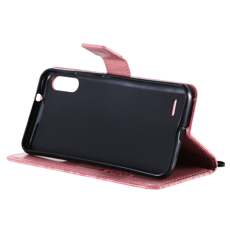For LG K22 / K22 Plus Sun Embossing Pattern Horizontal Flip Leather Case with Card Slot & Holder & Wallet & Lanyard