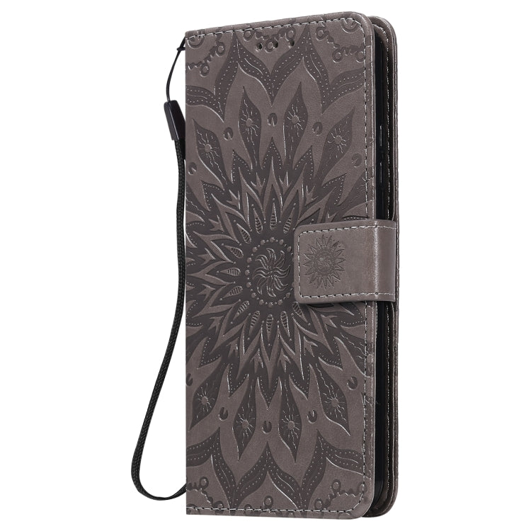 For LG K22 / K22 Plus Sun Embossing Pattern Horizontal Flip Leather Case with Card Slot & Holder & Wallet & Lanyard