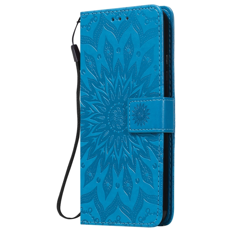For LG K22 / K22 Plus Sun Embossing Pattern Horizontal Flip Leather Case with Card Slot & Holder & Wallet & Lanyard