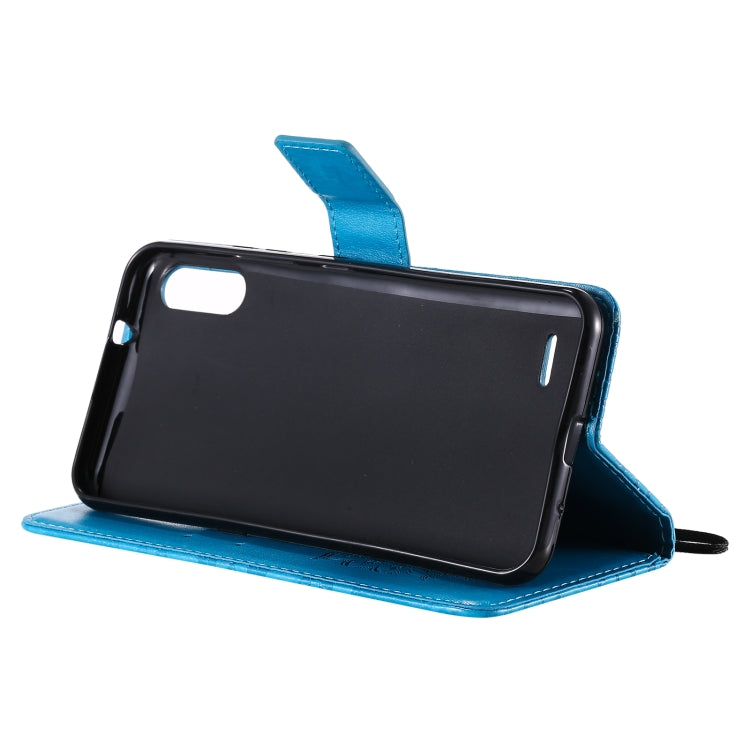 For LG K22 / K22 Plus Sun Embossing Pattern Horizontal Flip Leather Case with Card Slot & Holder & Wallet & Lanyard