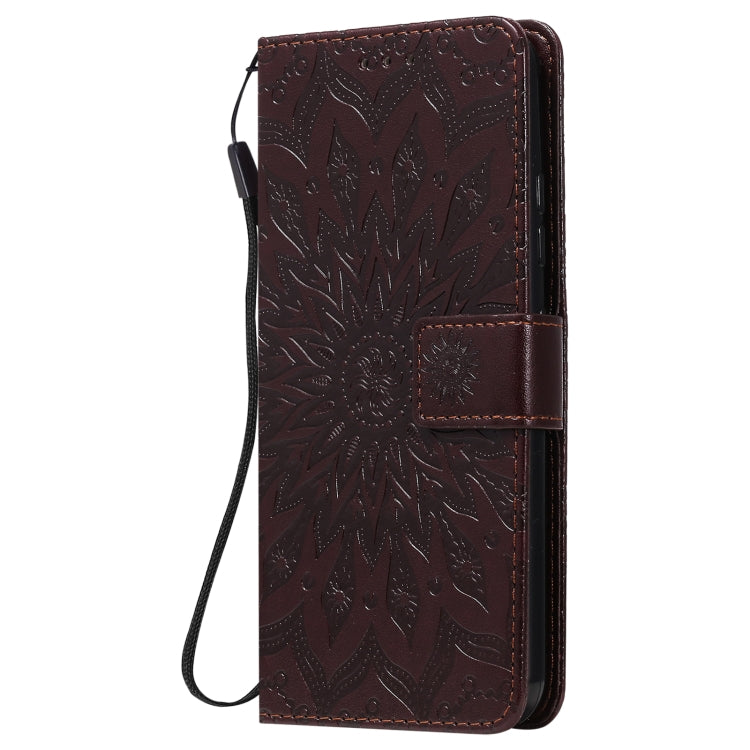 For LG K22 / K22 Plus Sun Embossing Pattern Horizontal Flip Leather Case with Card Slot & Holder & Wallet & Lanyard