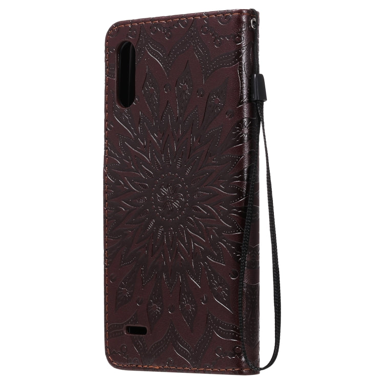 For LG K22 / K22 Plus Sun Embossing Pattern Horizontal Flip Leather Case with Card Slot & Holder & Wallet & Lanyard