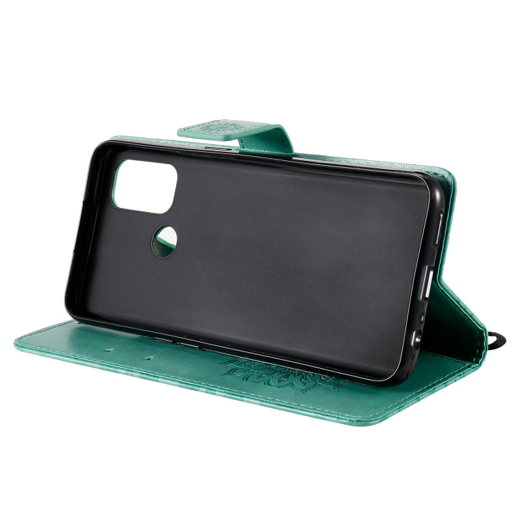 For OPPO A53(2020) / A33(2020) / A53s / A32 Sun Embossing Pattern Horizontal Flip Leather Case with Card Slot & Holder & Wallet & Lanyard