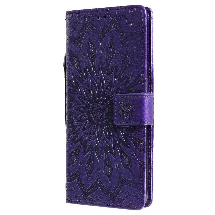 For OPPO A53(2020) / A33(2020) / A53s / A32 Sun Embossing Pattern Horizontal Flip Leather Case with Card Slot & Holder & Wallet & Lanyard
