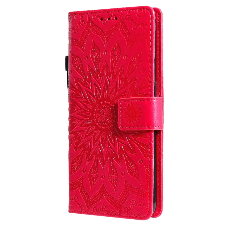 For OPPO A53(2020) / A33(2020) / A53s / A32 Sun Embossing Pattern Horizontal Flip Leather Case with Card Slot & Holder & Wallet & Lanyard