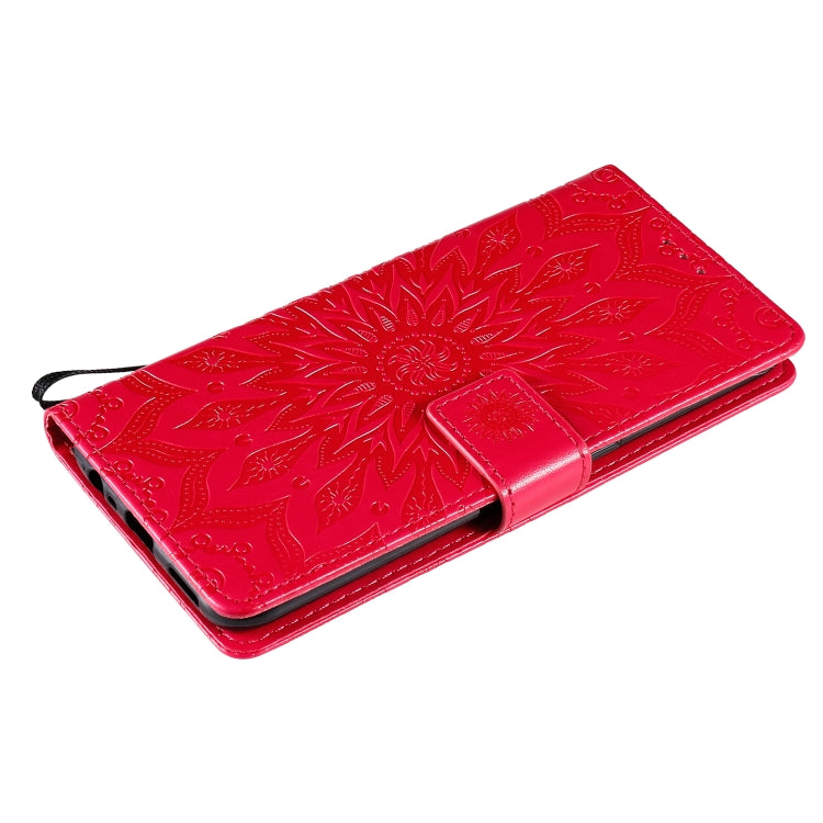 For OPPO A53(2020) / A33(2020) / A53s / A32 Sun Embossing Pattern Horizontal Flip Leather Case with Card Slot & Holder & Wallet & Lanyard