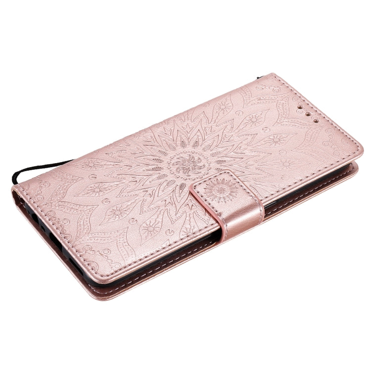 For OPPO A53(2020) / A33(2020) / A53s / A32 Sun Embossing Pattern Horizontal Flip Leather Case with Card Slot & Holder & Wallet & Lanyard