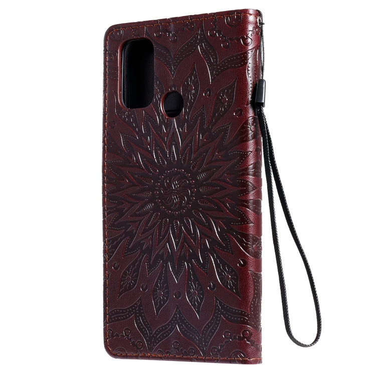 For OPPO A53(2020) / A33(2020) / A53s / A32 Sun Embossing Pattern Horizontal Flip Leather Case with Card Slot & Holder & Wallet & Lanyard