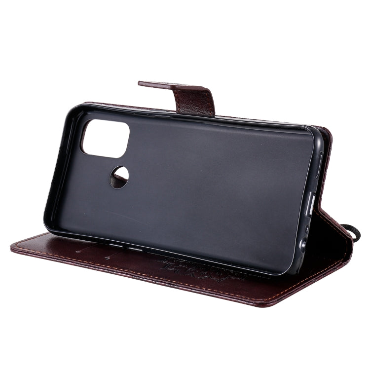 For OPPO A53(2020) / A33(2020) / A53s / A32 Sun Embossing Pattern Horizontal Flip Leather Case with Card Slot & Holder & Wallet & Lanyard