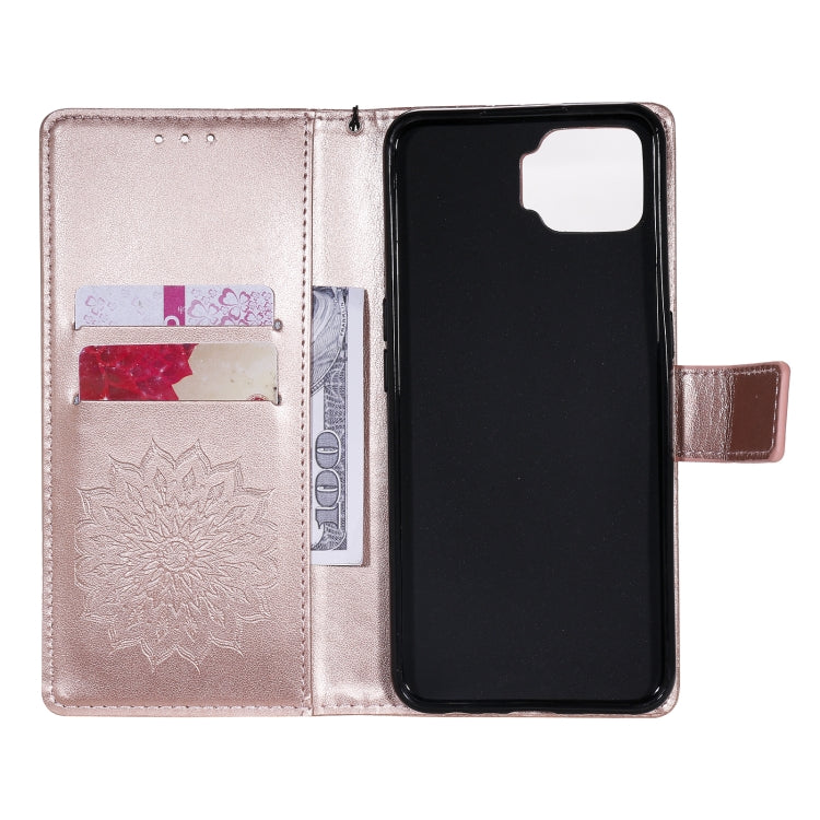 For OPPO F17 / A73 Sun Embossing Pattern Horizontal Flip Leather Case with Card Slot & Holder & Wallet & Lanyard