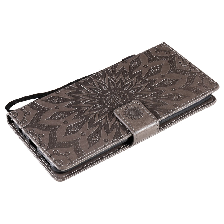 For OPPO Realme 7 Pro Sun Embossing Pattern Horizontal Flip Leather Case with Card Slot & Holder & Wallet & Lanyard
