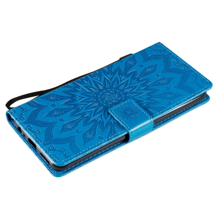 For OPPO Realme 7 Pro Sun Embossing Pattern Horizontal Flip Leather Case with Card Slot & Holder & Wallet & Lanyard