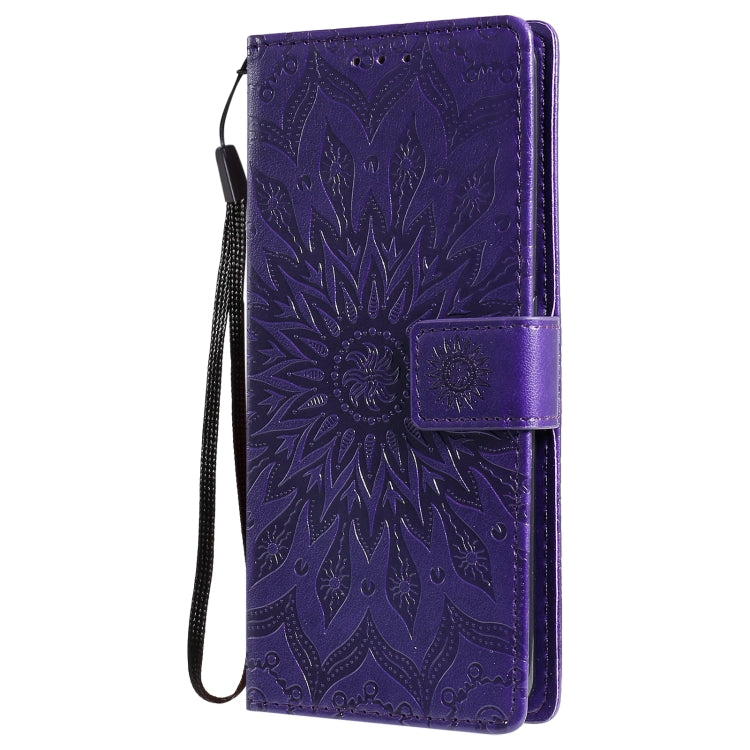 For OPPO Realme 7 Pro Sun Embossing Pattern Horizontal Flip Leather Case with Card Slot & Holder & Wallet & Lanyard