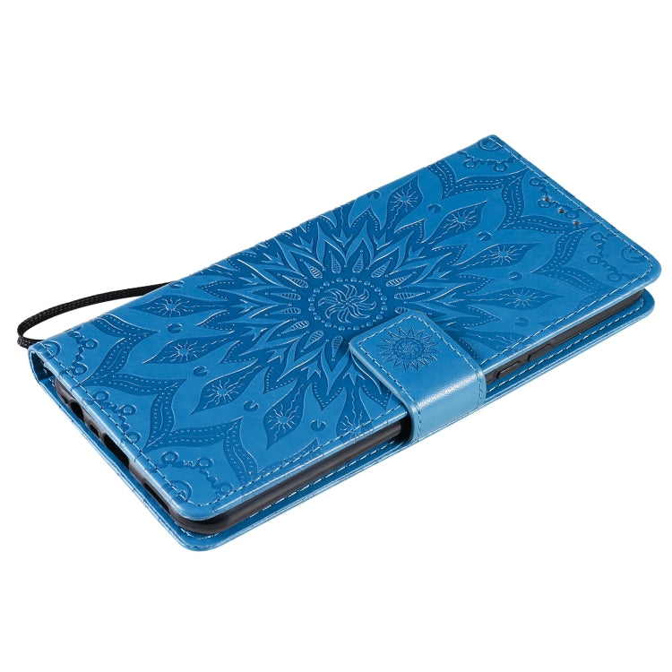 For OPPO Realme 7i / C17 Sun Embossing Pattern Horizontal Flip Leather Case with Card Slot & Holder & Wallet & Lanyard