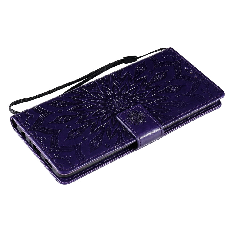 For OPPO Reno4 Pro 4G Sun Embossing Pattern Horizontal Flip Leather Case with Card Slot & Holder & Wallet & Lanyard