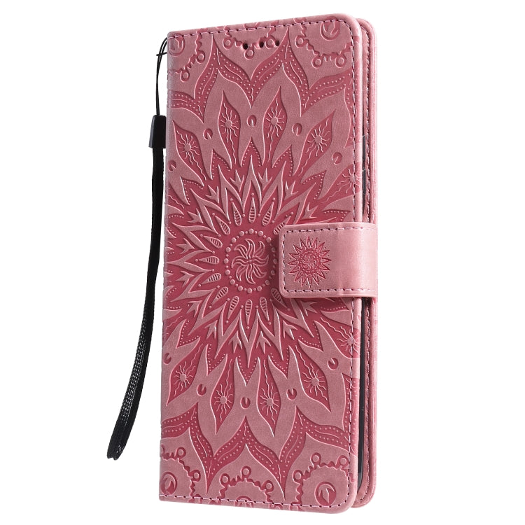 For Huawei P Smart 2021 Sun Embossing Pattern Horizontal Flip Leather Case with Card Slot & Holder & Wallet & Lanyard