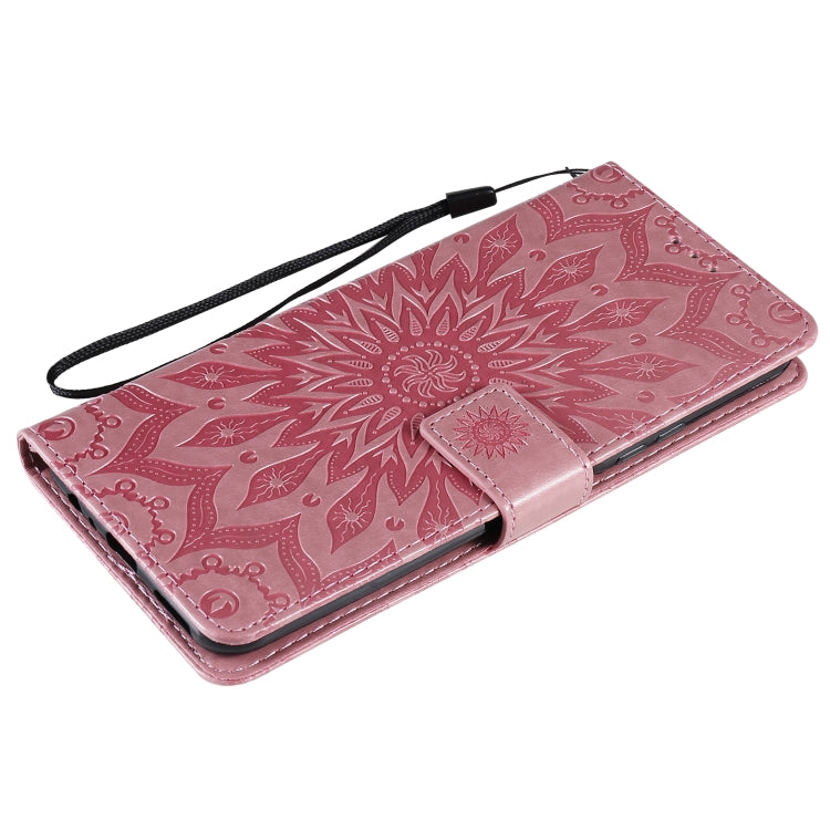 For Huawei P Smart 2021 Sun Embossing Pattern Horizontal Flip Leather Case with Card Slot & Holder & Wallet & Lanyard