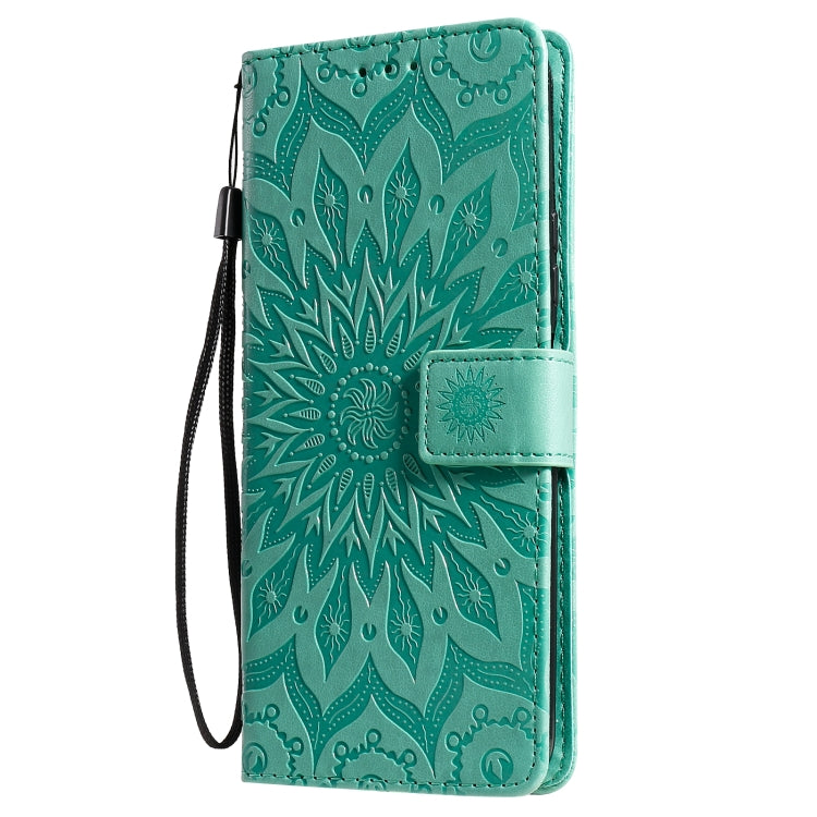 For Huawei P Smart 2021 Sun Embossing Pattern Horizontal Flip Leather Case with Card Slot & Holder & Wallet & Lanyard