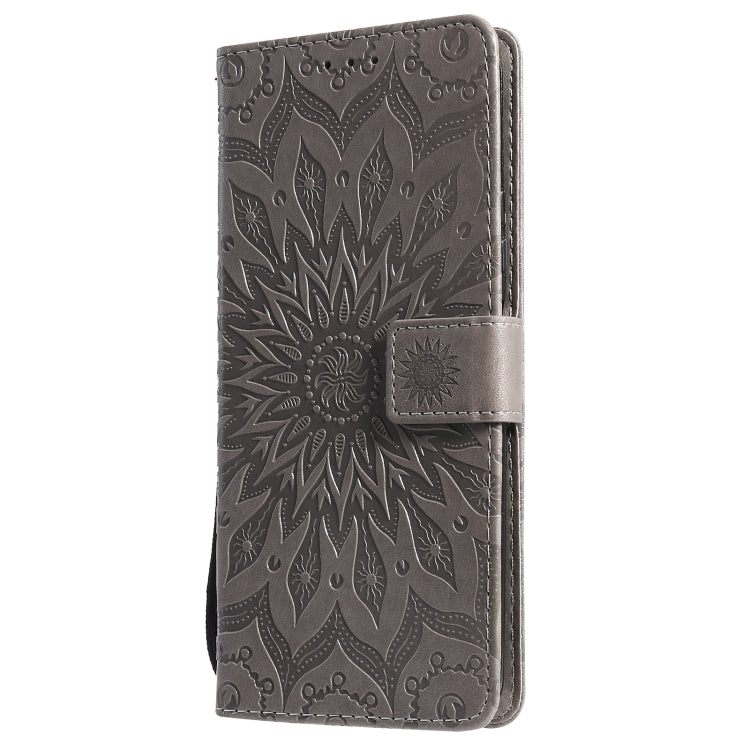 For Huawei P Smart 2021 Sun Embossing Pattern Horizontal Flip Leather Case with Card Slot & Holder & Wallet & Lanyard