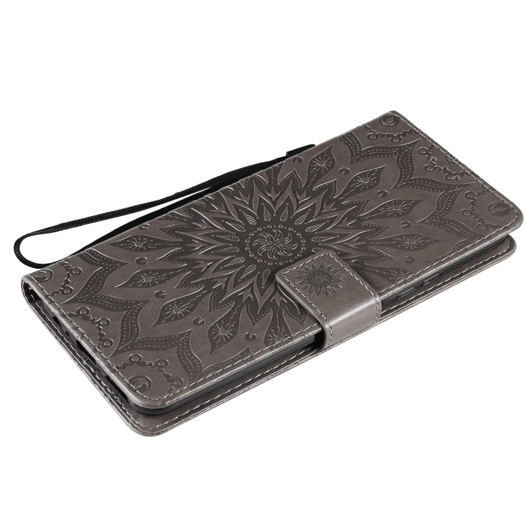For Huawei P Smart 2021 Sun Embossing Pattern Horizontal Flip Leather Case with Card Slot & Holder & Wallet & Lanyard