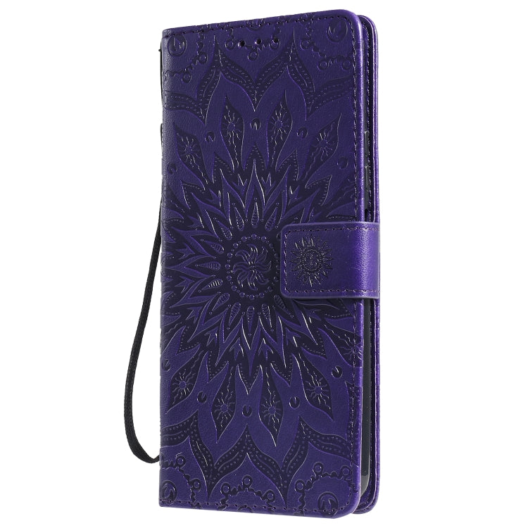 For Huawei P Smart 2021 Sun Embossing Pattern Horizontal Flip Leather Case with Card Slot & Holder & Wallet & Lanyard