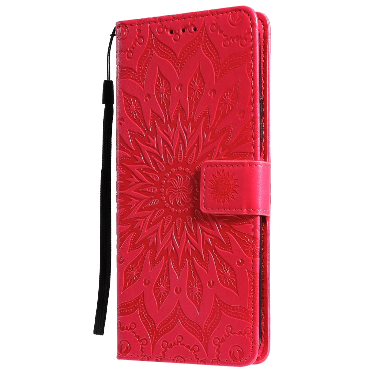 For Huawei P Smart 2021 Sun Embossing Pattern Horizontal Flip Leather Case with Card Slot & Holder & Wallet & Lanyard