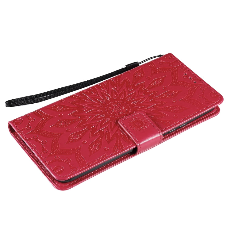 For Huawei P Smart 2021 Sun Embossing Pattern Horizontal Flip Leather Case with Card Slot & Holder & Wallet & Lanyard