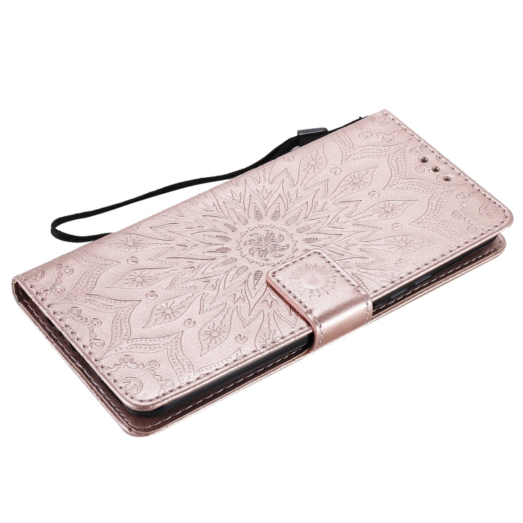 For Huawei P Smart 2021 Sun Embossing Pattern Horizontal Flip Leather Case with Card Slot & Holder & Wallet & Lanyard