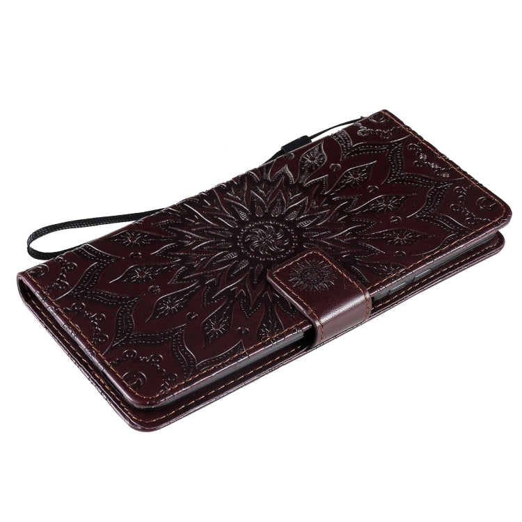 For Huawei P Smart 2021 Sun Embossing Pattern Horizontal Flip Leather Case with Card Slot & Holder & Wallet & Lanyard