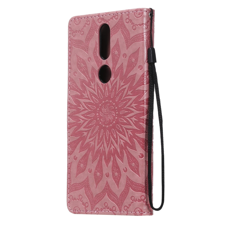 For Nokia 2.4 Sun Embossing Pattern Horizontal Flip Leather Case with Card Slot & Holder & Wallet & Lanyard