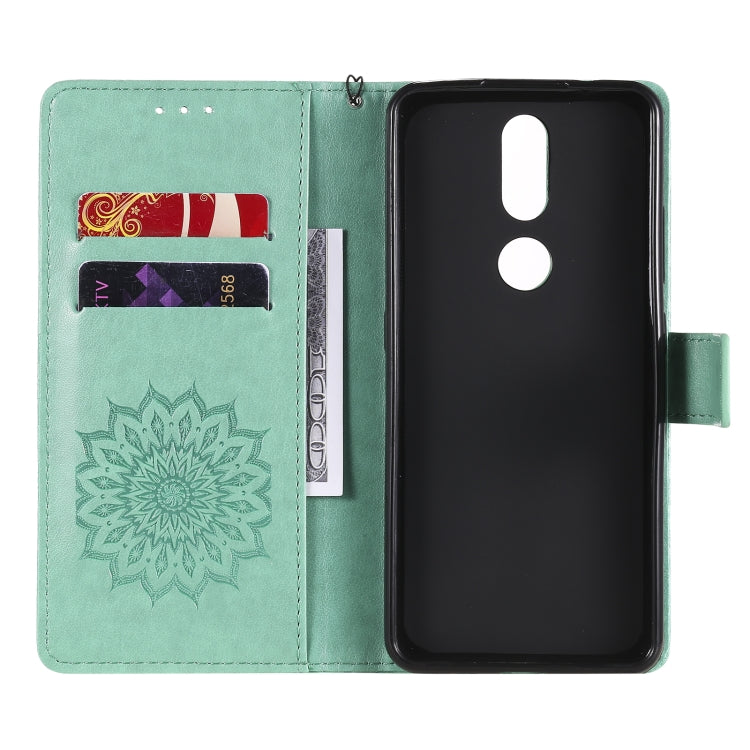 For Nokia 2.4 Sun Embossing Pattern Horizontal Flip Leather Case with Card Slot & Holder & Wallet & Lanyard