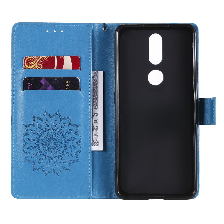For Nokia 2.4 Sun Embossing Pattern Horizontal Flip Leather Case with Card Slot & Holder & Wallet & Lanyard