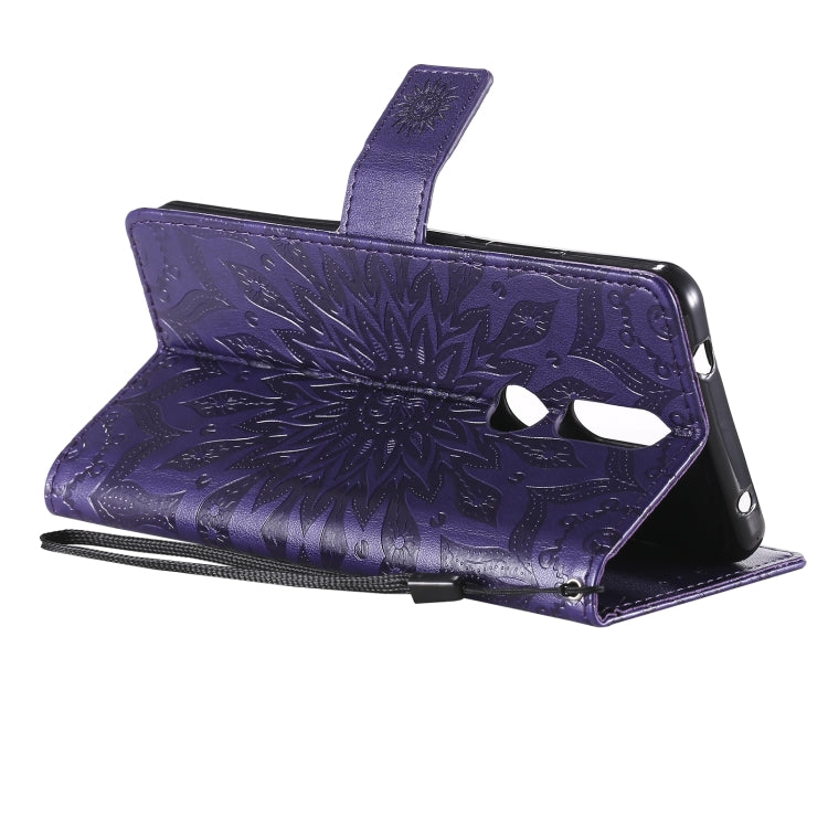 For Nokia 2.4 Sun Embossing Pattern Horizontal Flip Leather Case with Card Slot & Holder & Wallet & Lanyard
