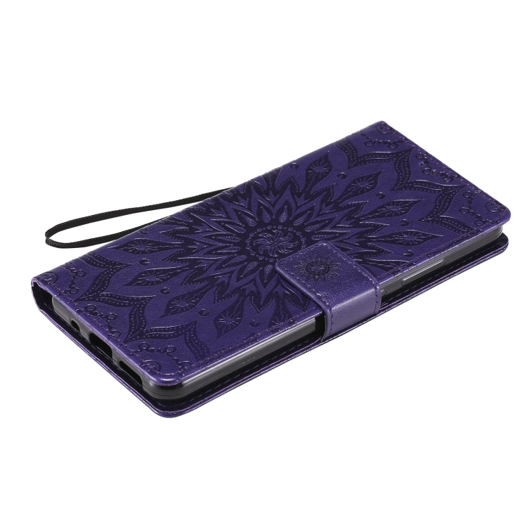 For Nokia 2.4 Sun Embossing Pattern Horizontal Flip Leather Case with Card Slot & Holder & Wallet & Lanyard