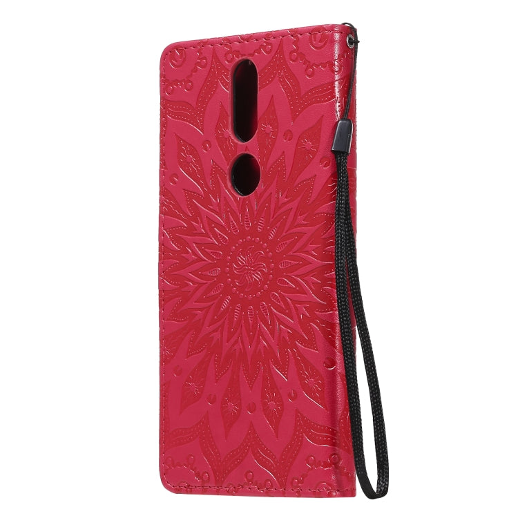 For Nokia 2.4 Sun Embossing Pattern Horizontal Flip Leather Case with Card Slot & Holder & Wallet & Lanyard