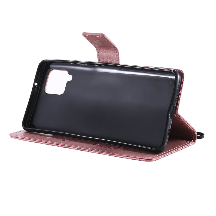 For Samsung Galaxy A42 5G Sun Embossing Pattern Horizontal Flip Leather Case with Card Slot & Holder & Wallet & Lanyard