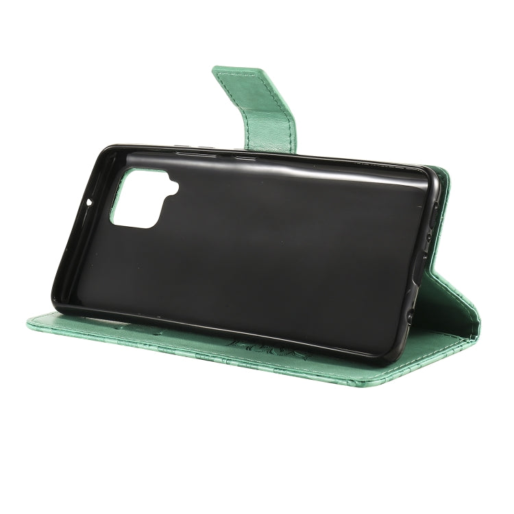 For Samsung Galaxy A42 5G Sun Embossing Pattern Horizontal Flip Leather Case with Card Slot & Holder & Wallet & Lanyard