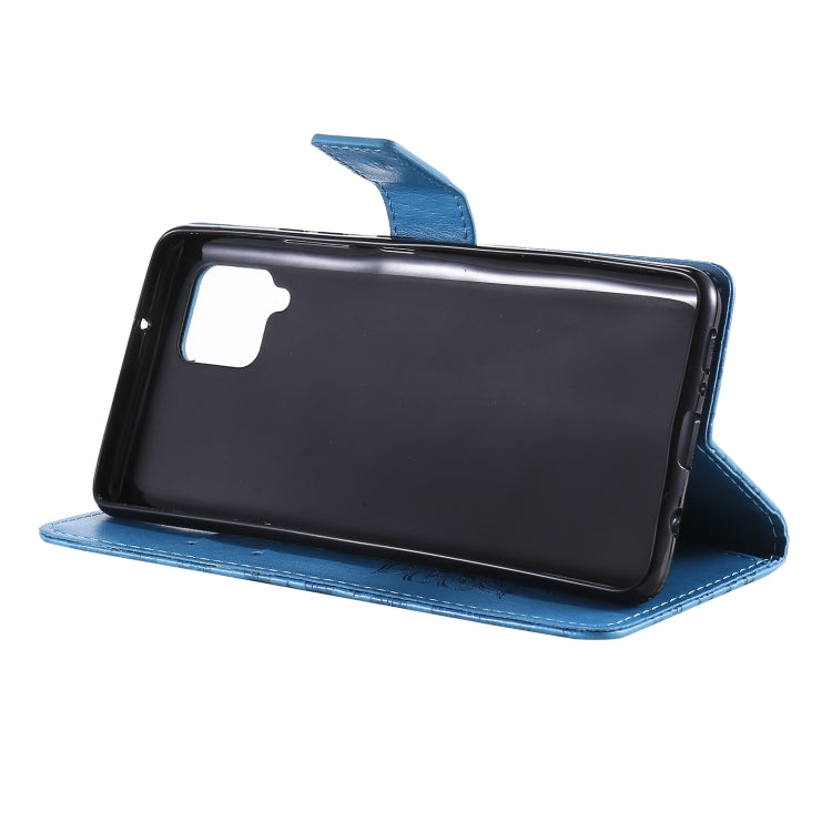 For Samsung Galaxy A42 5G Sun Embossing Pattern Horizontal Flip Leather Case with Card Slot & Holder & Wallet & Lanyard