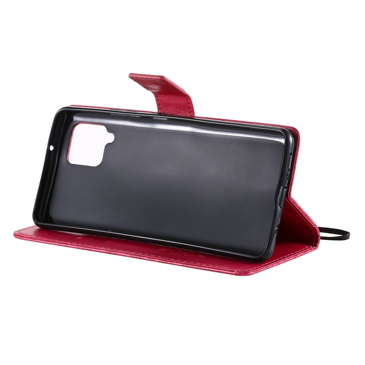 For Samsung Galaxy A42 5G Sun Embossing Pattern Horizontal Flip Leather Case with Card Slot & Holder & Wallet & Lanyard