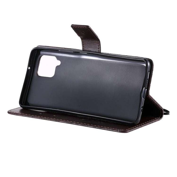 For Samsung Galaxy A42 5G Sun Embossing Pattern Horizontal Flip Leather Case with Card Slot & Holder & Wallet & Lanyard