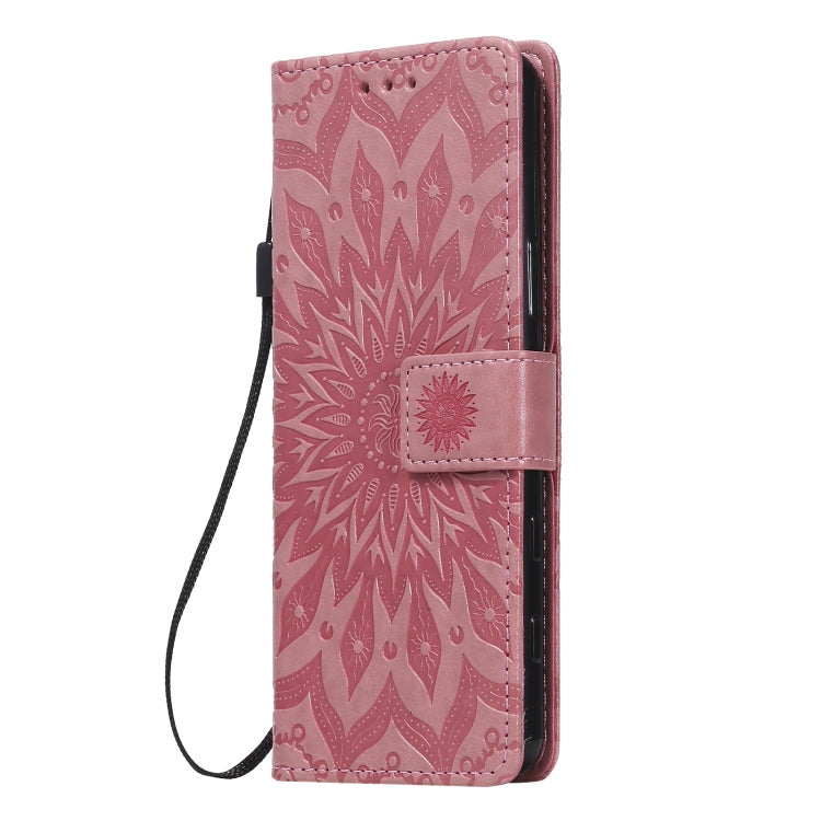 For Sony Xperia5 II Sun Embossing Pattern Horizontal Flip Leather Case with Card Slot & Holder & Wallet & Lanyard