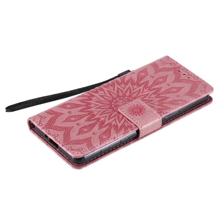 For Sony Xperia5 II Sun Embossing Pattern Horizontal Flip Leather Case with Card Slot & Holder & Wallet & Lanyard