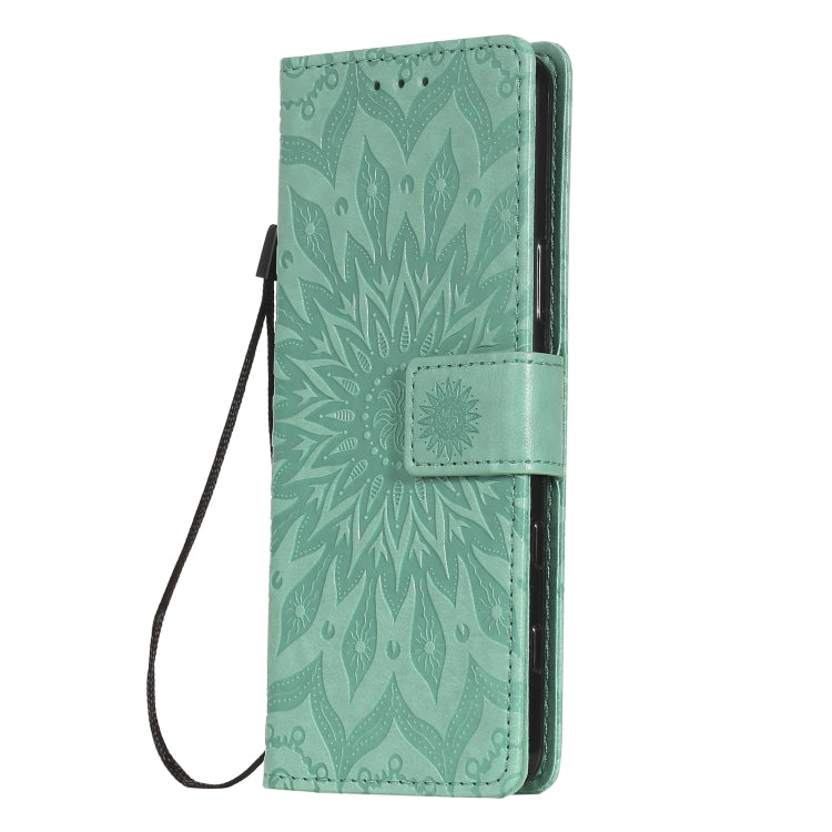 For Sony Xperia5 II Sun Embossing Pattern Horizontal Flip Leather Case with Card Slot & Holder & Wallet & Lanyard