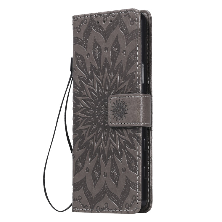 For Sony Xperia5 II Sun Embossing Pattern Horizontal Flip Leather Case with Card Slot & Holder & Wallet & Lanyard