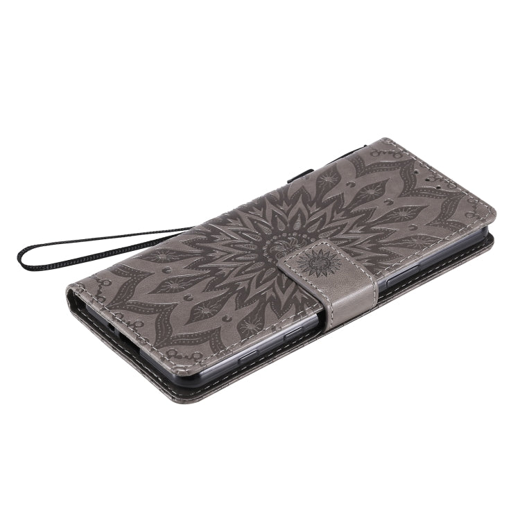 For Sony Xperia5 II Sun Embossing Pattern Horizontal Flip Leather Case with Card Slot & Holder & Wallet & Lanyard