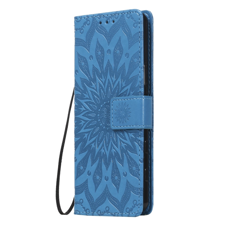 For Sony Xperia5 II Sun Embossing Pattern Horizontal Flip Leather Case with Card Slot & Holder & Wallet & Lanyard